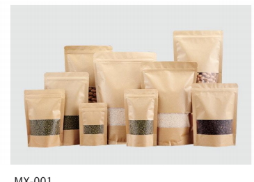 Stand Up Kraft Paper Bag With Window